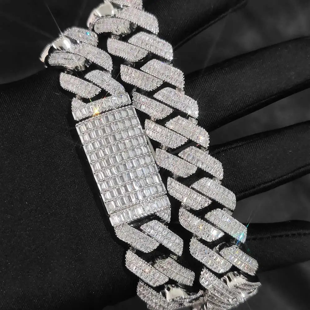 Iced Out Cuban Chain Necklace Stainless Steel 20MM