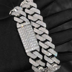 Iced Out Cuban Chain Necklace Stainless Steel 20MM
