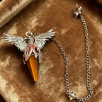 Iced Out Phoenix Black Pendant Necklace