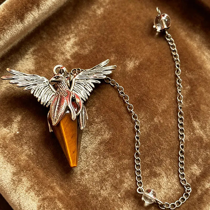 Iced Out Phoenix Black Pendant Necklace