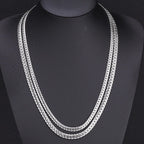 New 925 Sterling Silver Necklace 5MM Side Chain for Men Women Wedding Jewelry Luxury Fashion Style Engagement High Quality Gifts