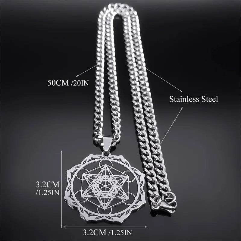 Angel Metatron Pendant Necklace — Stainless Steel