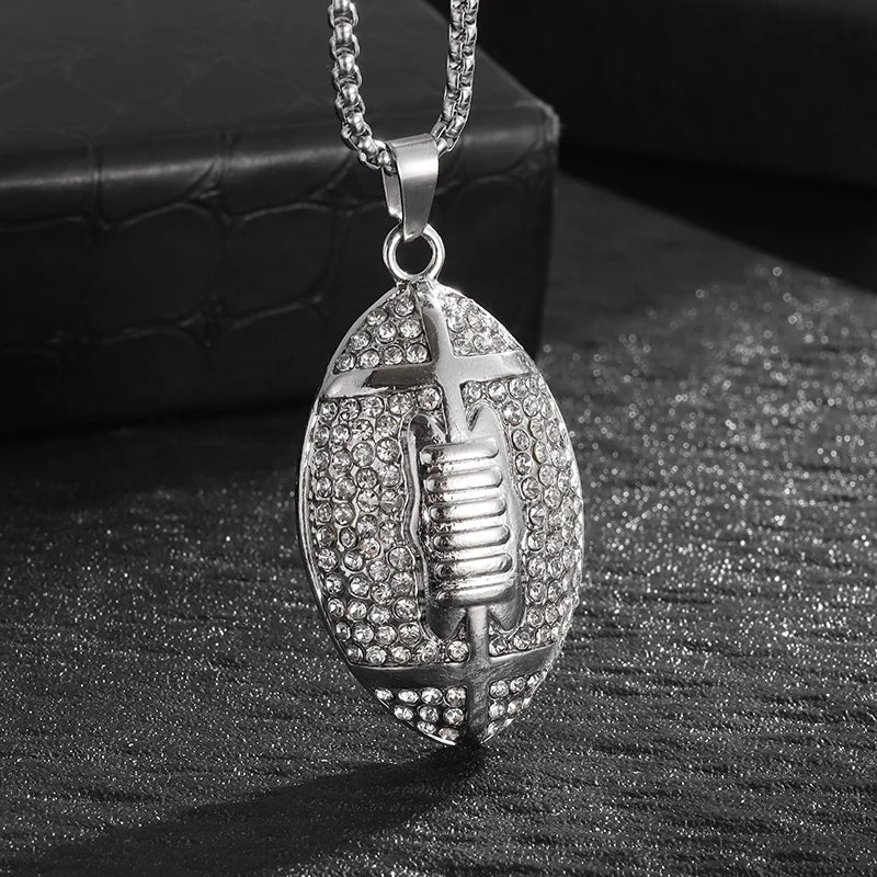 Hip Hop Rock Rapper Blessing Alphabet Pendant Necklace for Personality Men Fashion Street Trend Jewelry Accessories Gift
