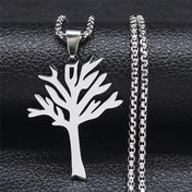 Retro Geometric Pendant Necklace — Stainless Steel