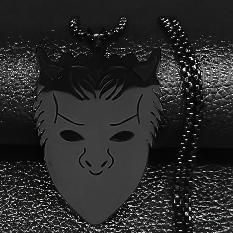Cross Ghost Band Chain Necklace — Stainless Steel