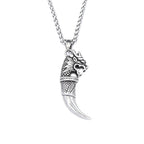 Wolf Tooth Pendant Necklace — Stainless Steel