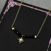 Silver-Tone Starburst Pendant — Silver