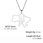 My Shape Africa Map Necklaces for Women Men Stainless Steel South African Map Pendant Chain Choker Hollow Map African