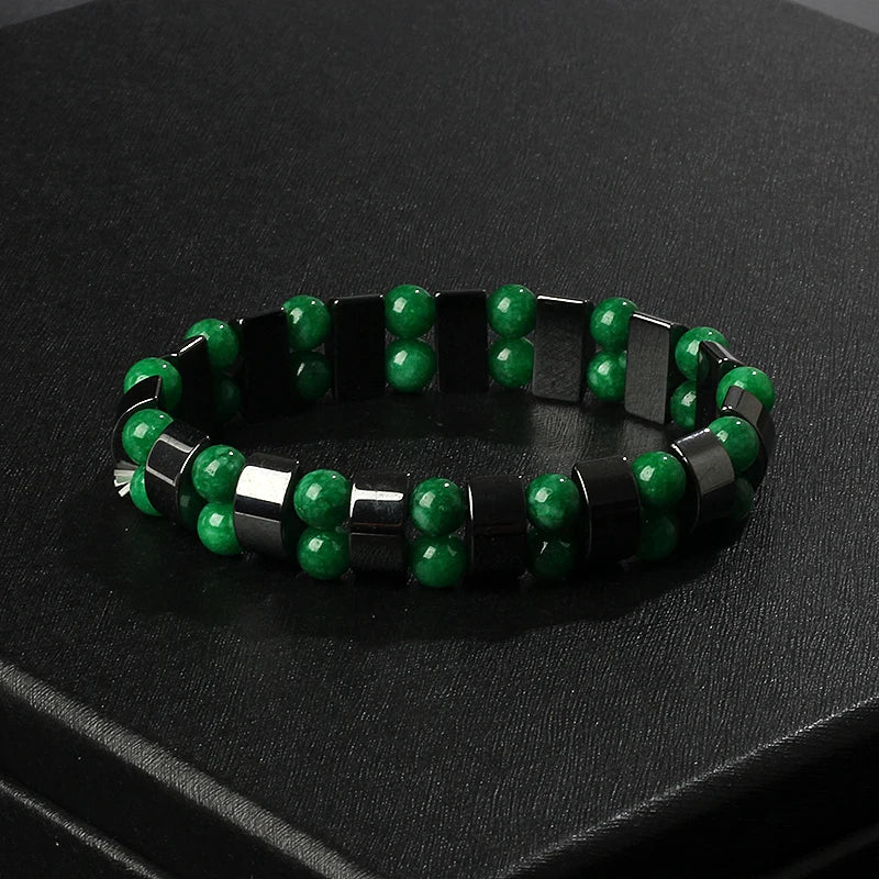 Fashion Wave Hematite Magnetic Bracelet Men Original Beaded Hematite Energy Bracelets for Women Positive Energy Jewelry