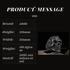 Hip-Hop Men's Biker Rings Head Evil Skull Ring Gothic Punk Rock Biker Jewelry Accessories Wholesale
