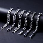 2022 New Trendy 316L Stainless Steel Base Chain Bracelet for Men Women Link Cuban Byzantine Coffee Beans Pig Nose Jewelry Gift