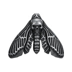 Skull Butterfly Moth Pendant — Stainless