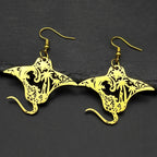 Manta Ray Gold Pendant Necklace