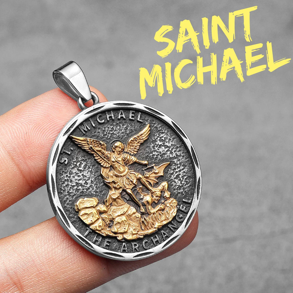 Archangel Michael Pendant — Stainless Steel