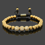 Iced Out Royal CZ Ball Bracelet — Stainless Steel