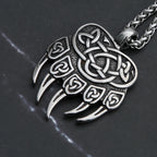 Viking Steel Pendant Vintage Unique Bear Claw