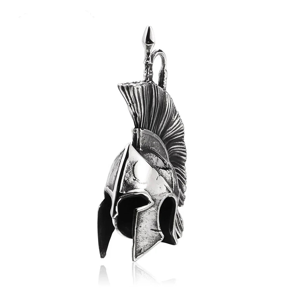 Spartan Warrior Stainless Steel Pendant Necklace