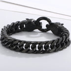 Gothic Wolf Head Stainless Steel Men's Bracelet 4 Color Available Unique Masculine Jewelry Gifts for Party