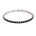 Luxury Hiphop Iced Out 4mm Cubic Zirconia Crystal Tennis Bracelets For Women Men Gold Color Silver Color Bracelet Chain Jewelry