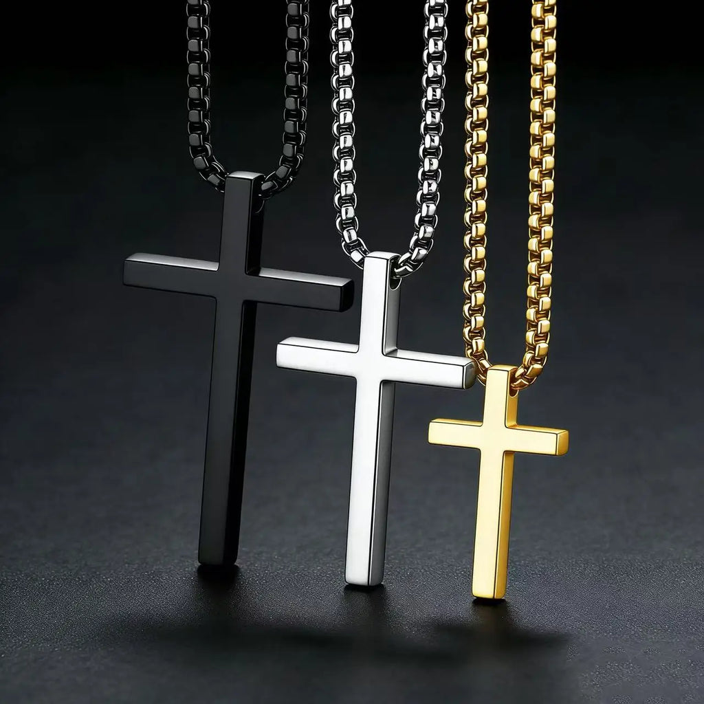 Cross Steel Pendant Double-sided Glossy Surface