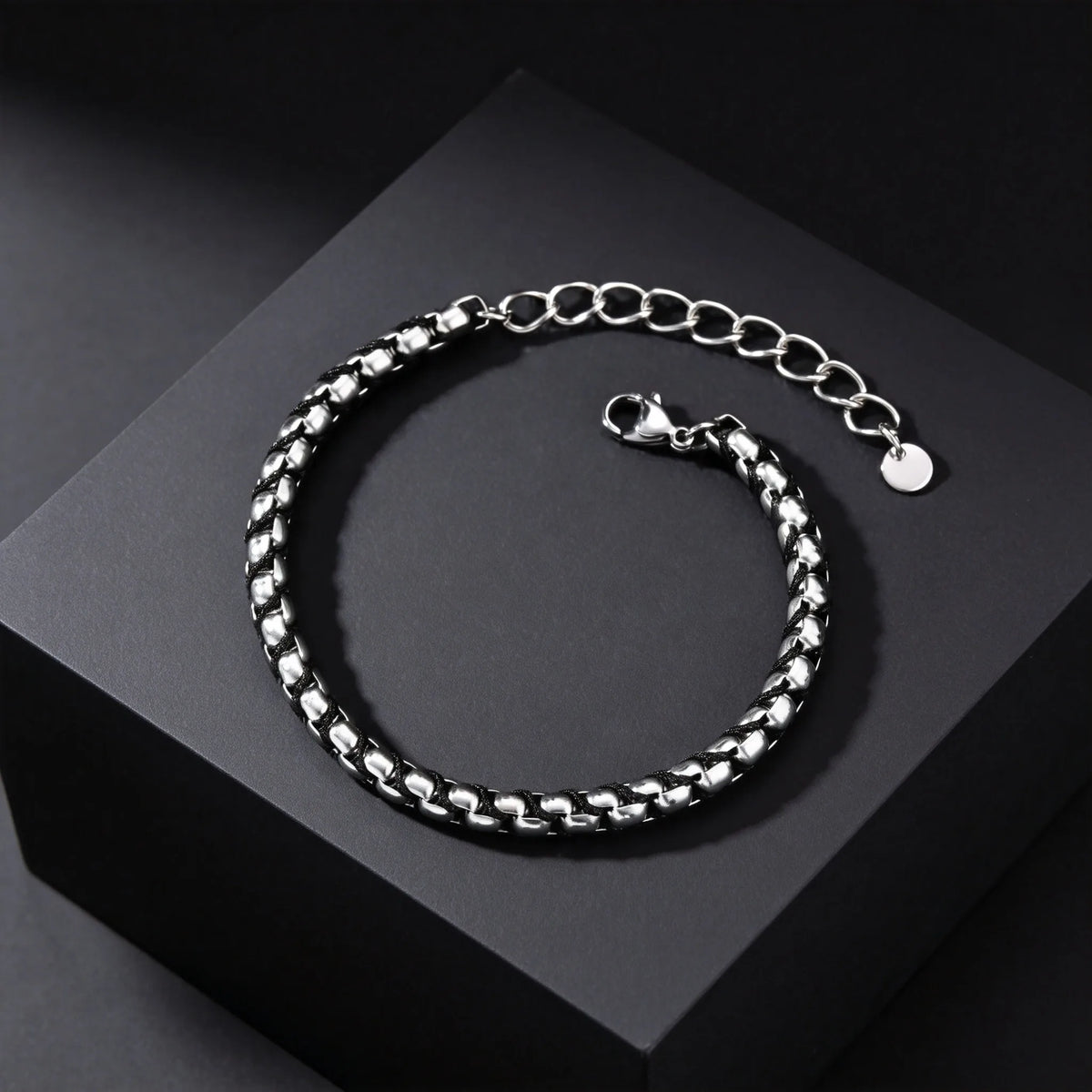 Twisted Rope Chain Link Bracelet — Stainless Steel
