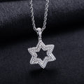 Iced Out Star of David Pendant — 14K Gold