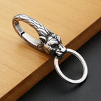 Dragon Head Keychain — 316L Stainless Steel