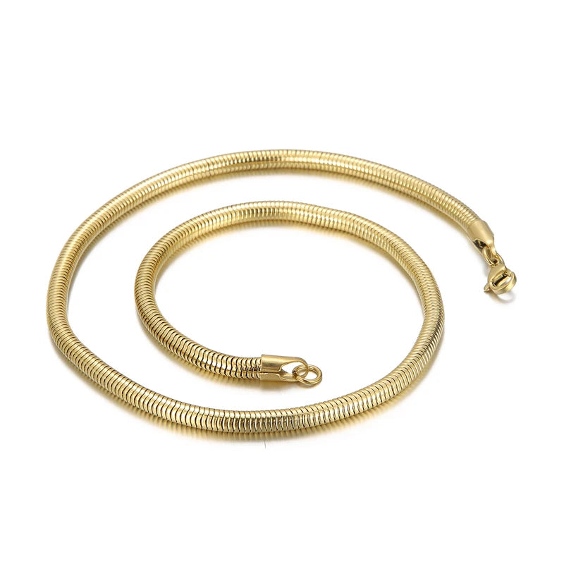 Snake Chain Pendant Necklace 6mm — Stainless Steel