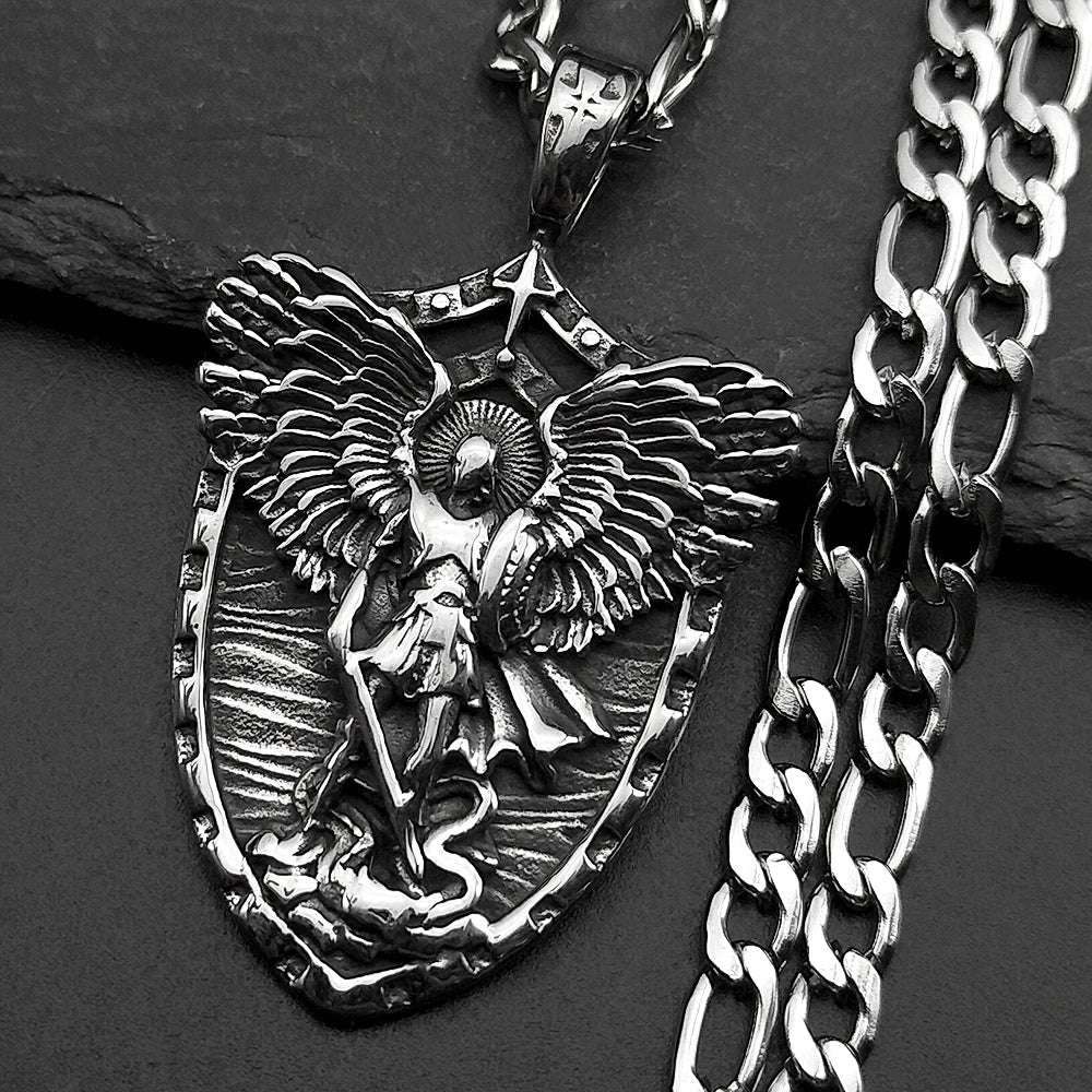Vintage Saint Michael Silver Necklace