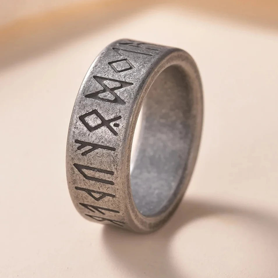 Vintage Odin Norse Viking Amulet Rune Rings For Men Cool Stainless Steel Celtic Knot Ring Wedding Jewelry Valentine's