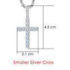 Gold Iced Out Cross Pendant Rope Cuban Chain