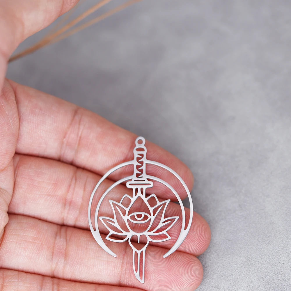 3pcs Eye of Horus Charms DIY Craft Tassels Earrings Necklace Jewelry Making Devil Eye Amulet Stainless Steel Pendant