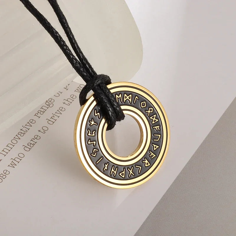 Stainless Steel Trinity Celtic Knot Nordic Rune Pendant Necklace Retro Ethnic Style Irish Knot Lucky Amulet Jewelry for Men