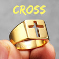 Cross Hollow Ring Stainless Steel