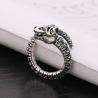 Buyee 925 Sterling Silver Dinosaur Bone Ring Bold Large Statement Ring for Men Women Fashion Unique Fine Fashion
