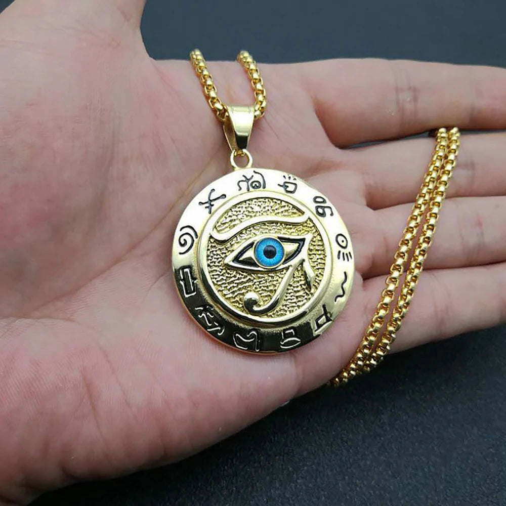 Eye of Horus Stainless Steel Pendant Necklace