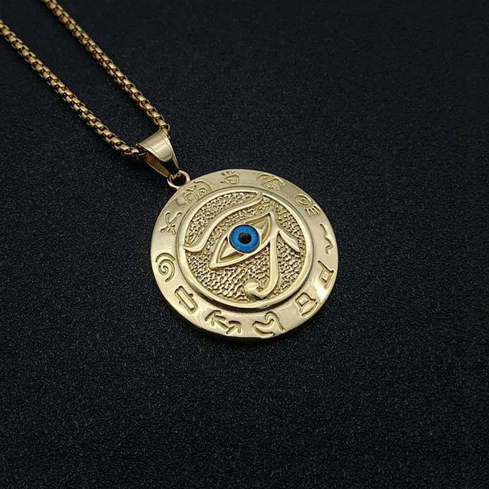 Eye of Horus Stainless Steel Pendant Necklace