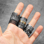 Braid Open Ring Stainless Steel Retro