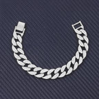 14mm Bracelet With Box Buckle High Quality Iced Out Cubic Zirconia Hip Hop Fashion Personality Jewelry For Gift Luxury