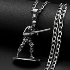 Army Soldier Rifle Pendant Necklace — Stainless Steel