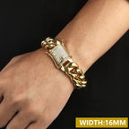 Iced Out Cuban Bracelet Stainless Steel Miami