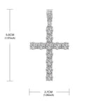 Hip Hop Cross Pendant Necklace For Women Jewelry Female Statement Men Iced Out Tennis Chain Gold Color Jewellery Gift