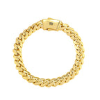 Rose Gold Cuban Chain Necklace Smooth 6/8MM