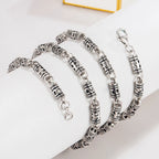 925 Sterling Silver Men's Pendant Necklace Hip-Hop Punk 24-Inch Chain Fashion Jewelry for Men And Boys Retro Thai Style