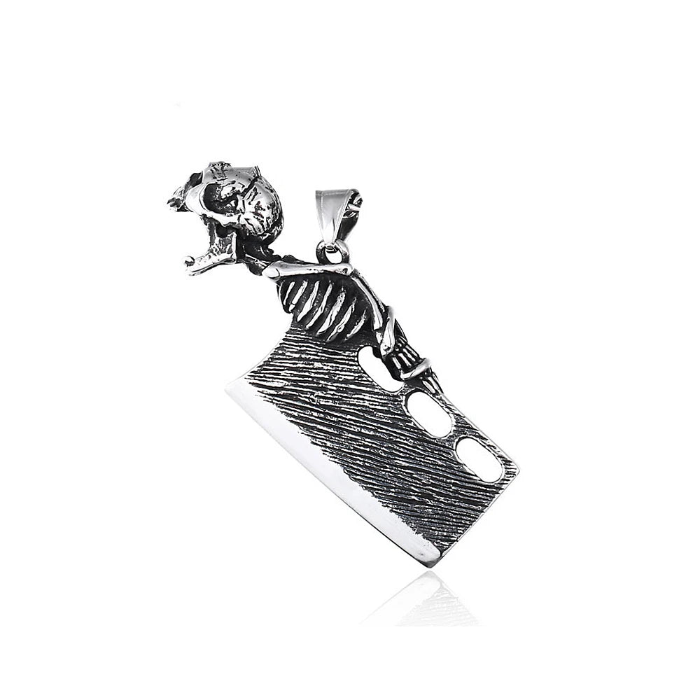 Gothic Skull Pendant Necklace — Stainless Steel