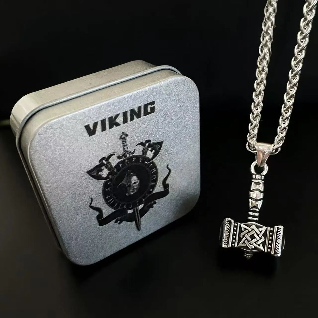 Thor Mjolnir Steel Pendant 316L Norse Mythology