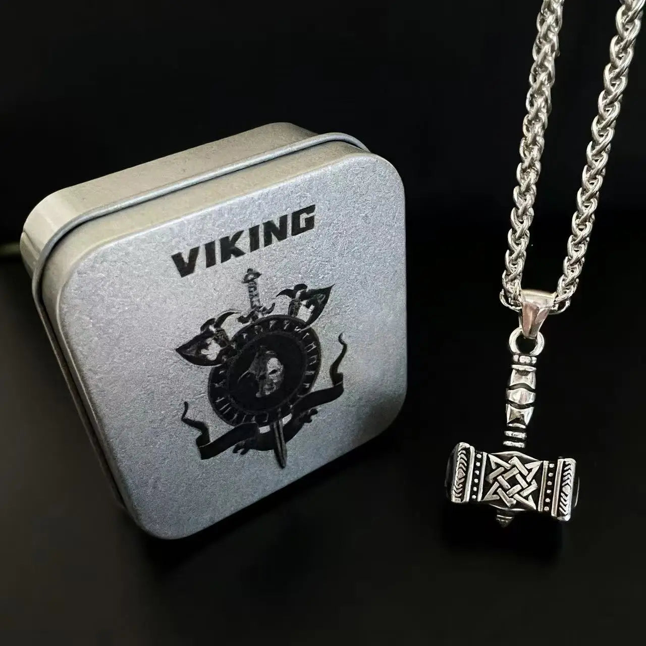 Thor Mjolnir Steel Pendant 316L Norse Mythology