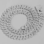 14 MM Prong Cuban Link Chain Necklace For Men Hip Hop Iced Out Bling Luxury Full Rhinestone Paved Necklace Rapper