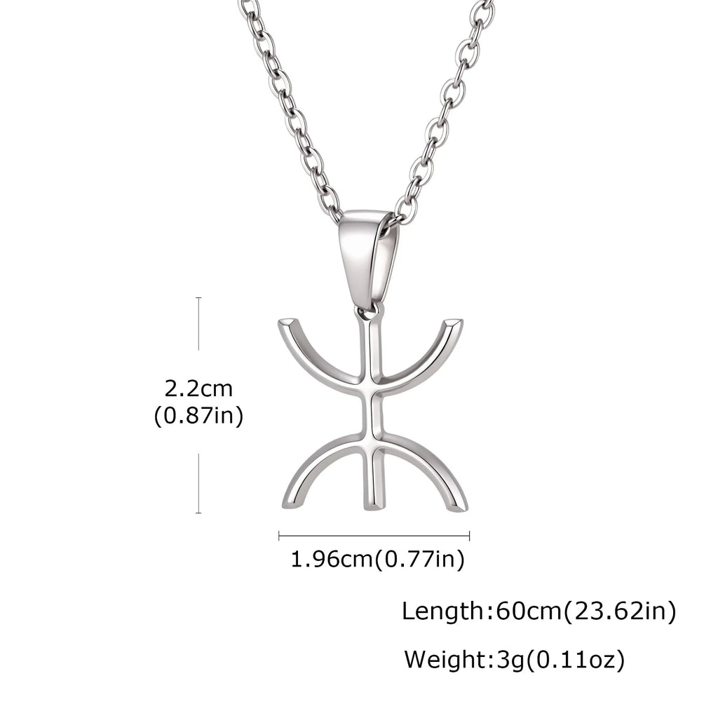 African Berbers Symbol Necklace — Stainless Steel