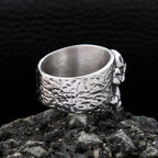 Punk Vintage Stainless Steel Crossbones Pirate Skull Ring For Men Boys Biker Hip Hop High Quality Fashion Jewelry Gift